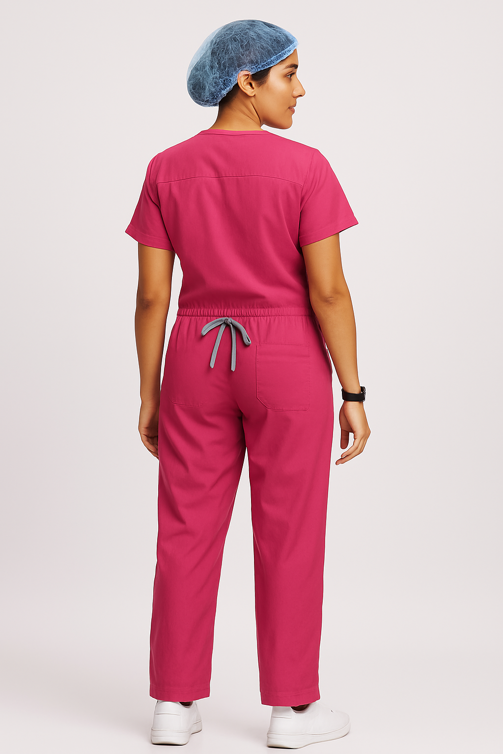 TSM ELITE 6 POCKET V NECK (PINK) WOMEN SCRUB