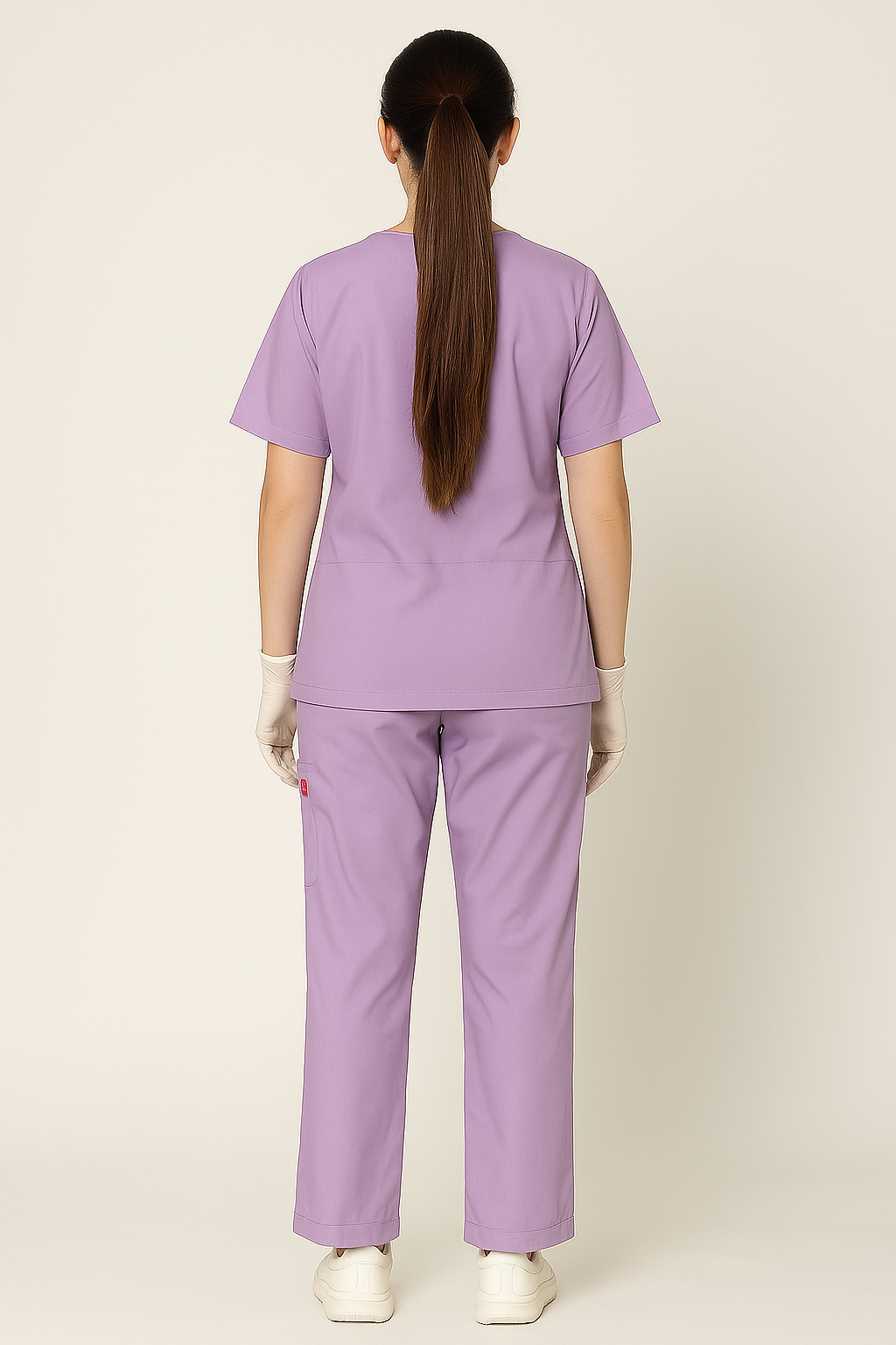 TSM ELITE 6 POCKET V NECK (PURPLE) WOMEN SCRUB